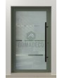 LIM Glass S3 - mattierte Haupttür mit drei transparenten Streifen