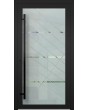 LIM Glass S3 - mattierte Haupttür mit drei transparenten Streifen