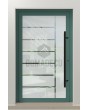 PIVOT Glass S7 - Aluminium-Drehtür mit transparentem Dekor, mattiert