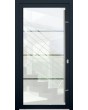 LIM Glass S3 - mattierte Haupttür mit drei transparenten Streifen