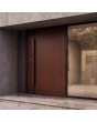 LIM V12 – Aluminium-Eingangstür mit sublimiertem Holzfurnier