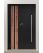 PIVOT V28 – Aluminium-Haustür mit Holzdekor