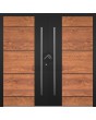 LIM v36 double – doppelflügelige Haustür aus Aluminium mit Holzdekor