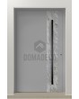 LIM V41 - Aluminium-Eingangstür mit weißer Felsensteintextur