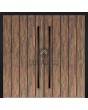 LIM WOODLINE 2 Double – Aluminium-Doppeltür mit Tambora-Hochdrucklaminat in Holzoptik