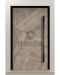 LIM WOODLINE 3 – Aluminium-Eingangstür mit Fir Platinum-Holzimitat
