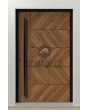 PIVOT WOODLINE 4 – Drehtür mit Abdeckung Creek Larch Hochdrucklaminat in Holzoptik
