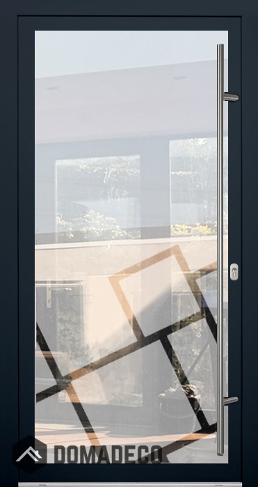 LIM Glass S14 - mattierte Haupttür mit transparentem Dekor