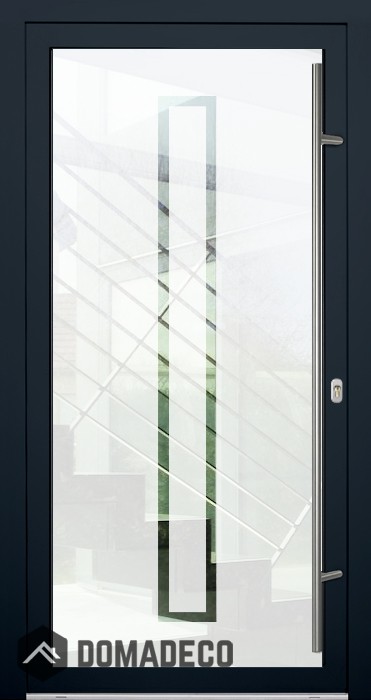 LIM Glass S9 - Origin mattierte Haustür mit transparentem Dekor