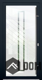 Lim Glass Computer LIM Glass S9 - Origin mattierte Haustür mit transparentem Dekor Domadeco