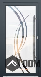 Lim Glass Computer LIM Glass S18 - hochwertige mattierte Haustür mit transparentem Dekor ...