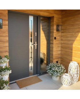 kundenspezifische Konfiguration - Fargo Tür mit rechter Seitenwand (Ansicht von außen)