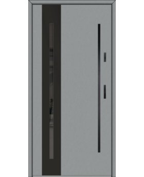 Farbe: glatt anthrazit; Glasart: reflektierend