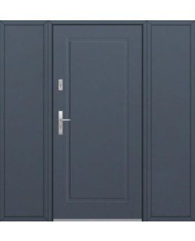 Fargo 27 T - Haustüren Simply Edelstahl mit zwei Seitenteilen