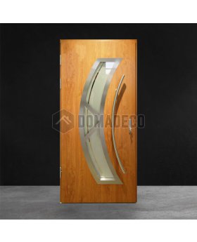 Goldene Eiche Metall Außentür