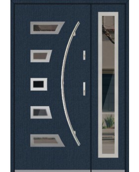 Fargo 23A DB - Haustür Edelstahl mit Seitenteil