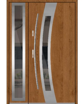 Fargo 38A DB - Haustüren Simply Edelstahl mit Seitenteil