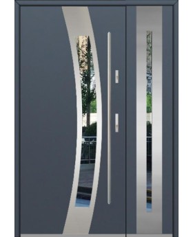 Fargo 38A DB - Haustüren Simply Edelstahl mit Seitenteil