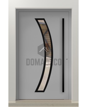 PIVOT Bumerang - Aluminium-Glas-Haustür Drehtür