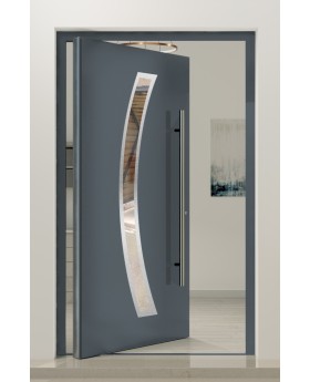 PIVOT Bumerang - Aluminium-Glas-Haustür Drehtür