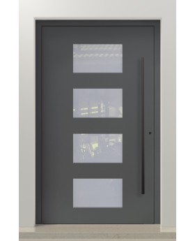 PIVOT C2 – Aluminium-Drehtür mit vier Glasscheiben