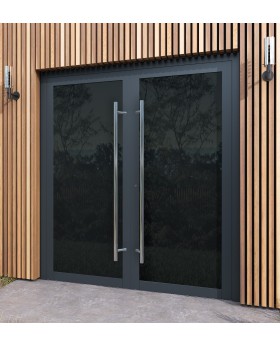 LIM-BATCH VL19 double - Lacobel Glas-Aluminium-Tür