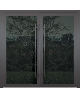 LIM-BATCH VL19 double - Lacobel Glas-Aluminium-Tür