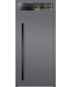 Aluminium-Scharniertür LIM mit oberer Glasscheibe