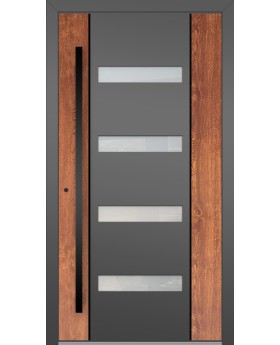 LIM V09 - Aluminium-Haustür mit Naturstein