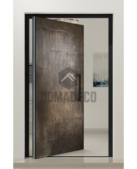 PIVOT M24 - Aluminium-Schwenktür mit Bronze-Flüssigmetall
