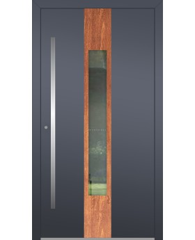 LIM V08 - Aluminium-Haustür mit Naturstein
