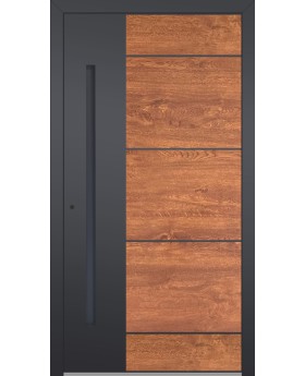 LIM v36 - Aluminium-Haustür mit Naturstein