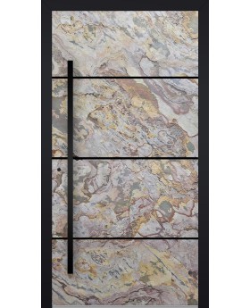 LIM V46 - Aluminium-Haustür mit Sandsteinverblendung