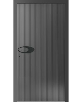 LIM V62 - Aluminium-Eingangstür mit vertikaler Fräsung