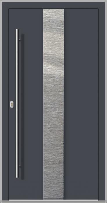 LIM Pylon - Aluminium-Haustür mit Aluminiumplatte